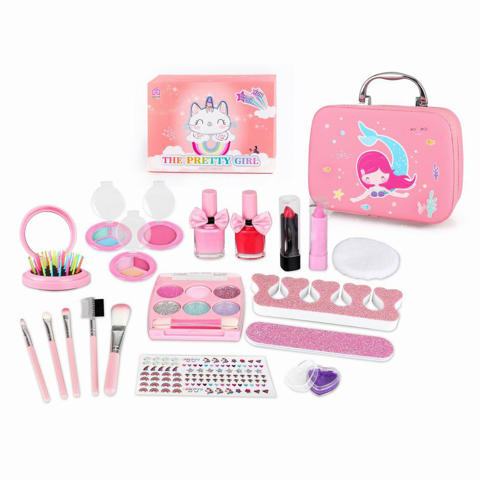 Cross-Border Children's Cosmetics Toys Girl Princess Lipstick Simulation Makeup Toys Handbags Set Toys