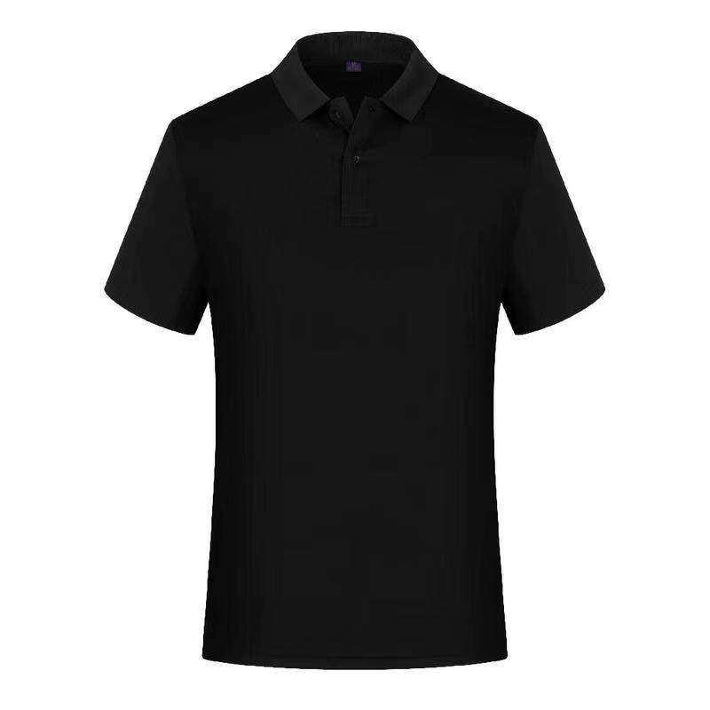 Work Clothes Customized Printed Solid Color Polo Shirt for Men and Women Same Style New Polo Collar Quick-Drying T-shirt Advertising Shirt Wholesale