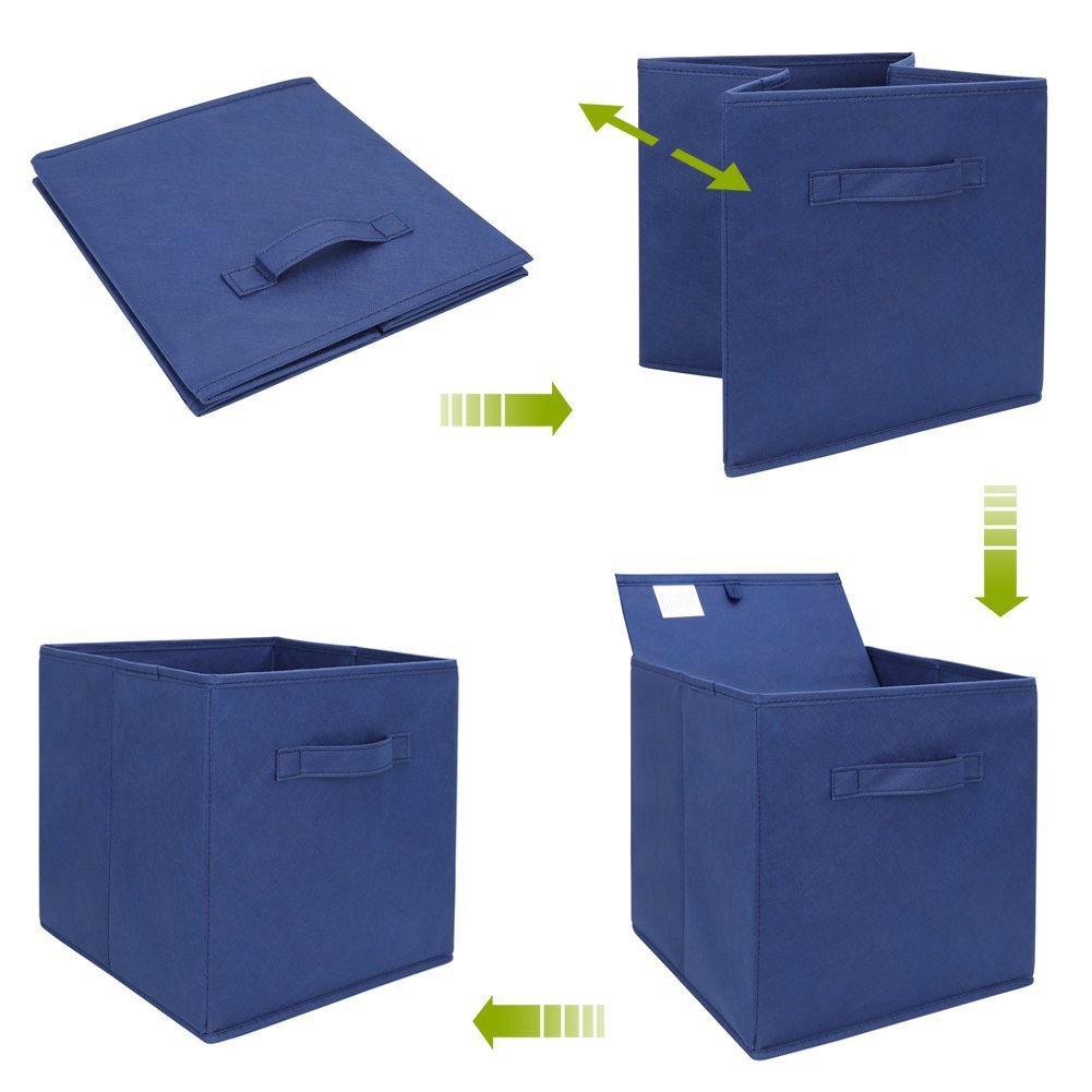 Cloth Storage Box Wholesale Non-Woven Wardrobe Drawer Folding Storage Box Clothes Clothing Organizing Box Cross-Border