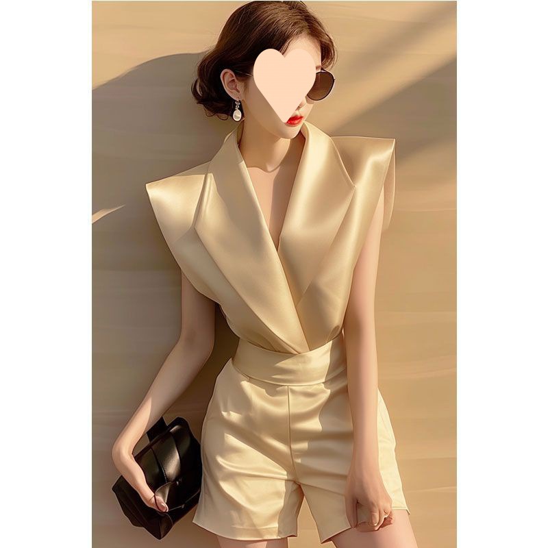 夏天搭配一整套漂亮时尚女装轻奢高端职业小香风西装短裤休闲套装