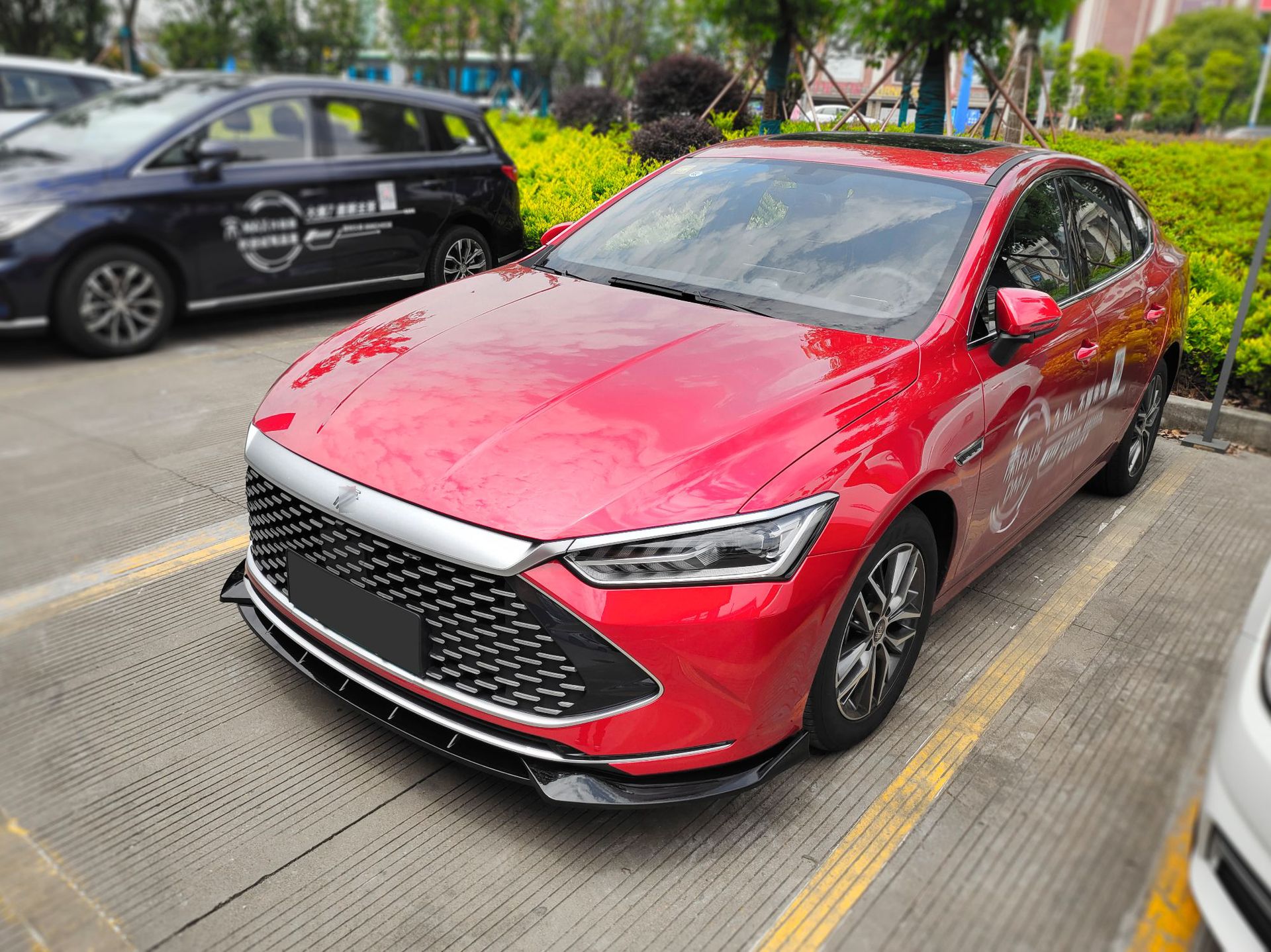 适用于2021比亚迪秦plus-dm i改装前铲包围前唇侧裙前铲尾翼包角