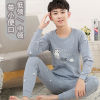 CUHK pajamas Teenagers Autumn coat Long johns Boy Junior school student Underwear suit children Autumn and winter Cotton jersey Manufactor