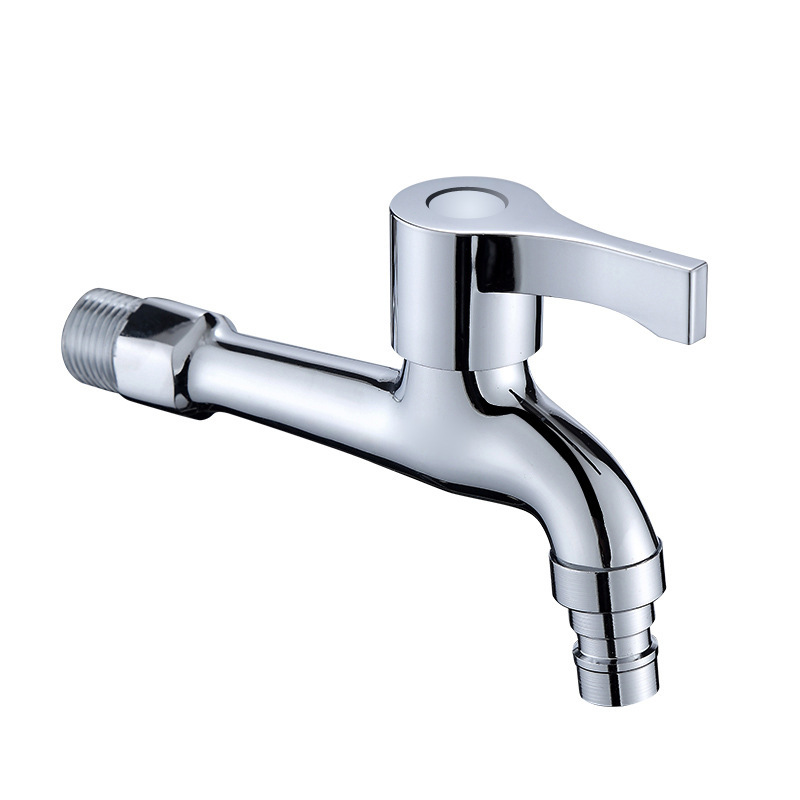 Faucet Quick Opening Lengthened 304 Stainless Steel 4 Points Water Nozzle Washing Machine Outdoor Anti-Freezing Copper One in Two Faucet Water Tap