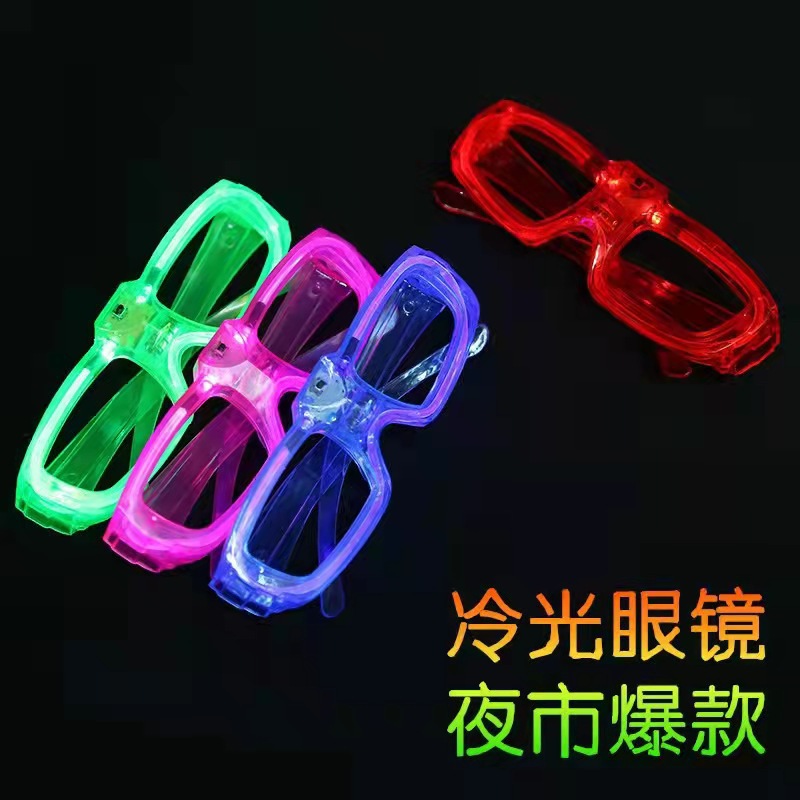 Manufacturers Supply Led Goggles Luminescent Glass New Square Luminous Glasses Frame Sunglasses El Decorative Mirror