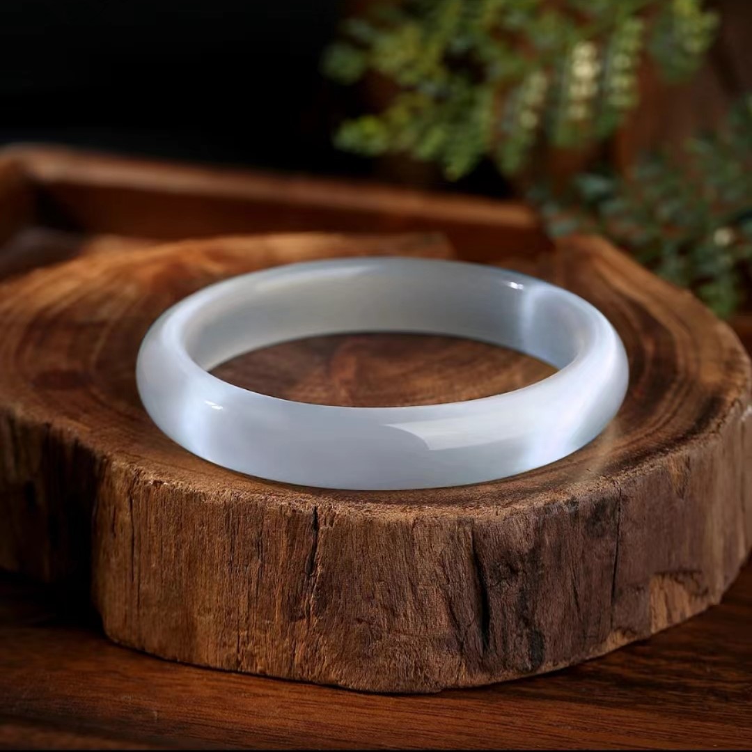 猫眼石手镯女高级感小众冰种琉璃手镯国风潮七夕送老婆女友礼物