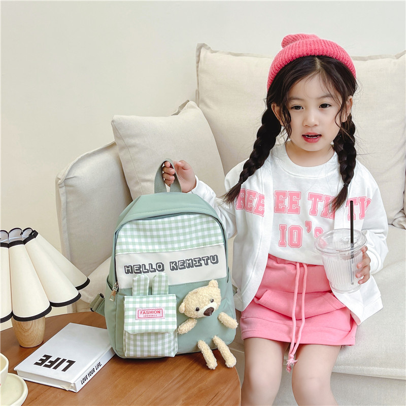 2023 New Cute Fashion Doll Children Backpack Boys and Girls Student Kindergarten Backpack Trendy Child Backpack