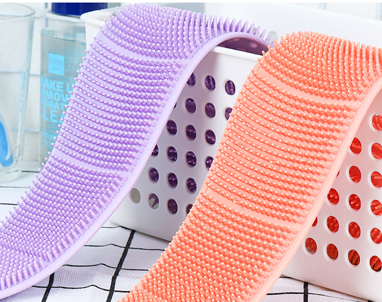 搓澡器硅胶洗澡巾沐浴搓背按摩洗澡刷易清洗沐浴巾90cm厂家批发