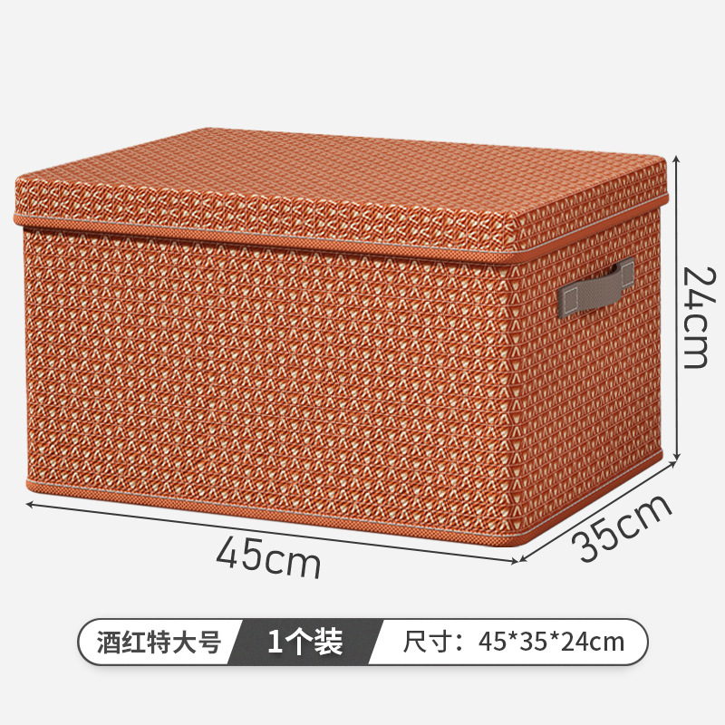 Clothing Quilt Storage Box Thickened Pp Plate Folding with Lid Storage Box Pants Storage Gadget Home Dormitory Storage