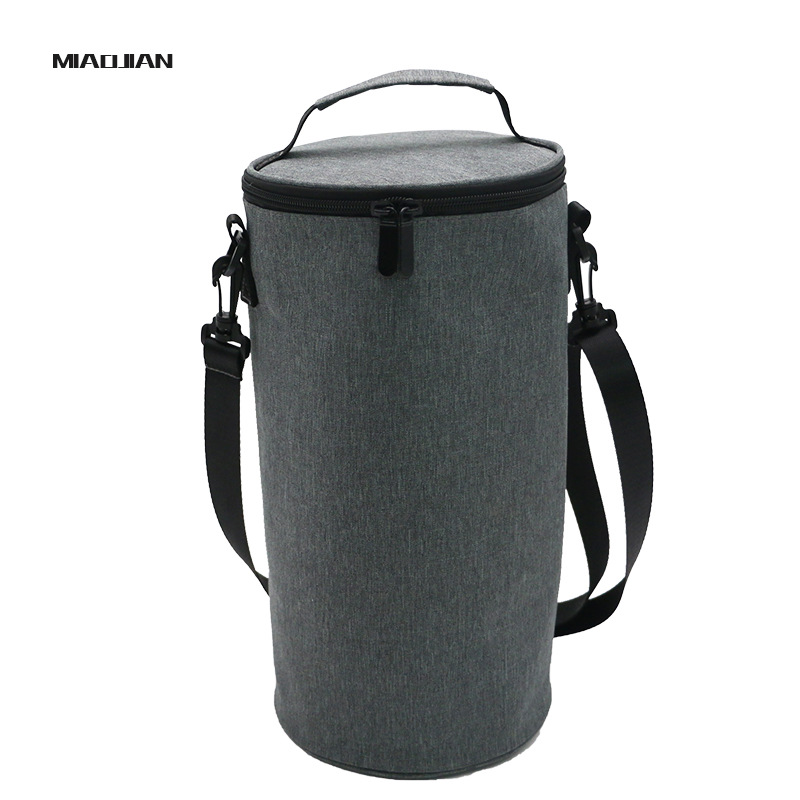 Customized Aluminum Foil Thickening Lunch Box Bag Handbag round Office Worker Cloth Bag Insulation Packed Lunch Student Lunch Bag