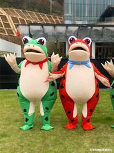 充气青蛙人偶服装网红癞蛤蟆卡通服装人穿行走传单青蛙卖崽玩偶服