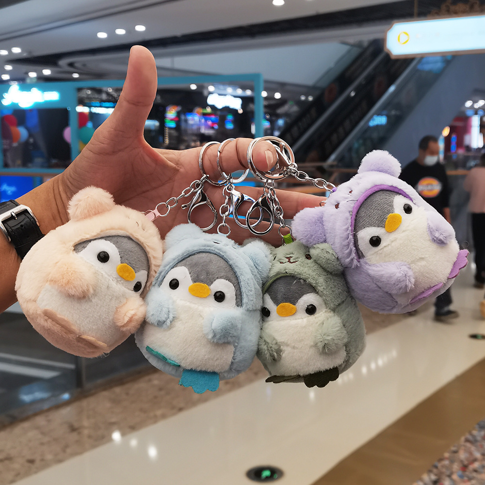 Cartoon Japanese Cute Little Penguin Doll Keychain Lovely Bag Hanging Piece Pendant Key Chain Plush Pendant