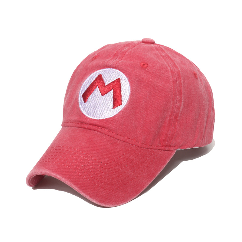 Wholesale Super Mary Mario Brothers Washed Canvas Hat Sun Protection Sun Hat Peaked Cap Baseball Cap Cartoon