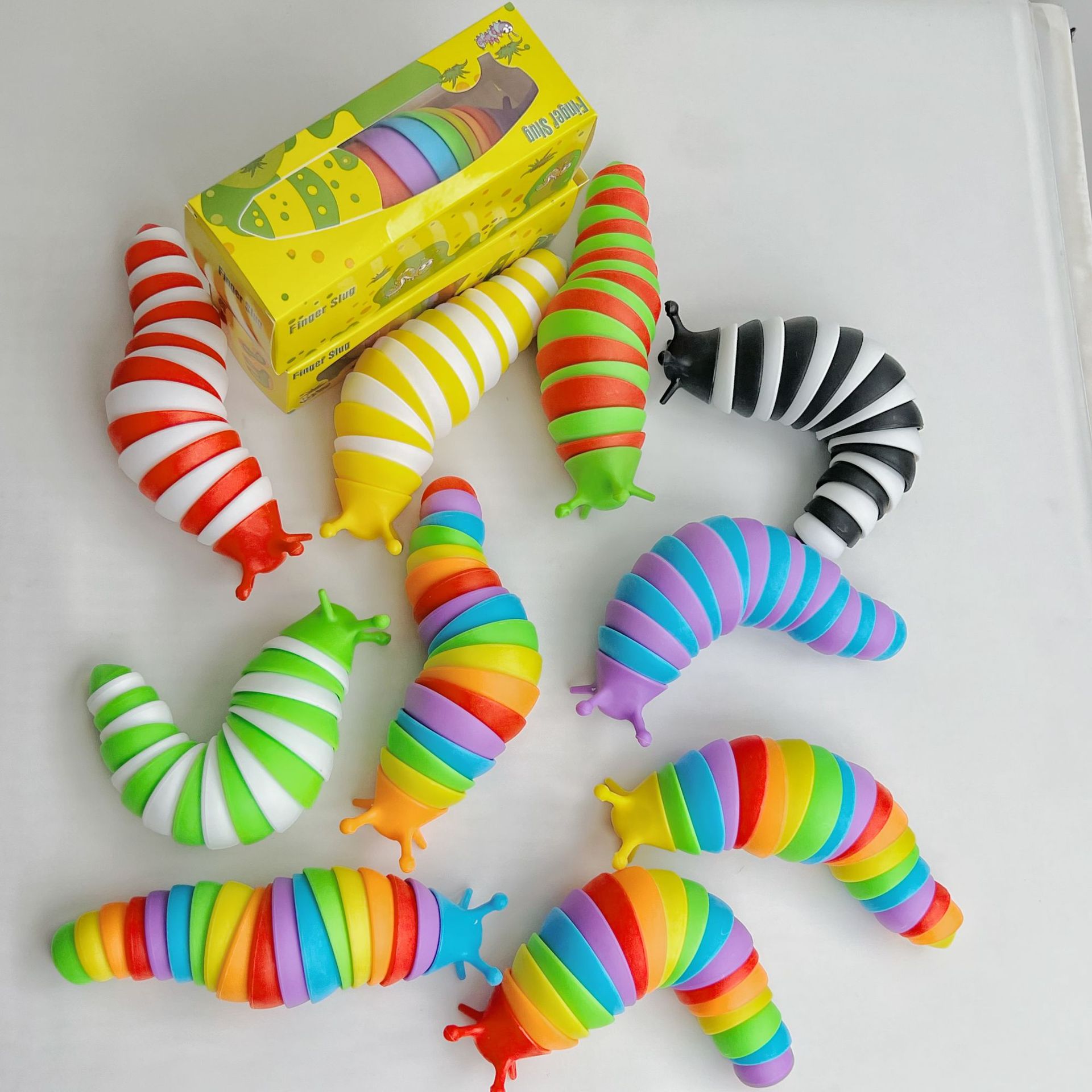 Cross-Border Hot Sale Hot-Selling Slug Slug Pressure Reduction Toy Tiktok Puzzle Caterpillar Vent Toy Fun