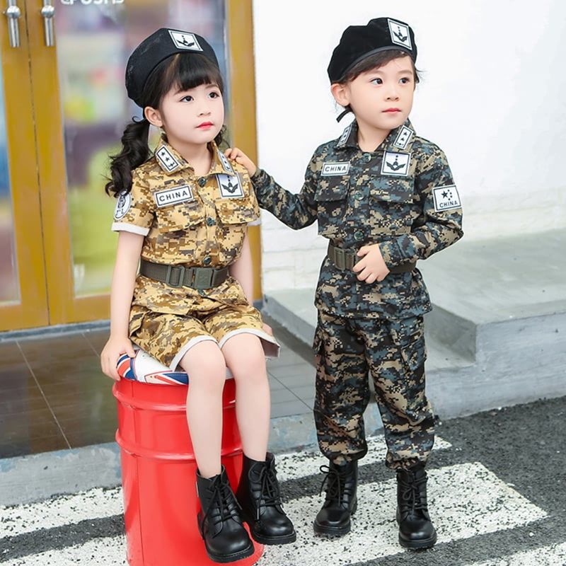 儿童迷彩套装幼儿园小孩军装特种兵解放儿童警官服装宝宝军人衣服