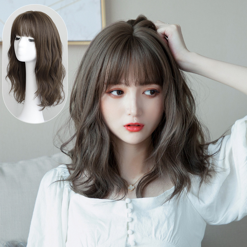 假发中短发女 羊毛卷蓬松短卷发自然中发卷发女生假发中长发