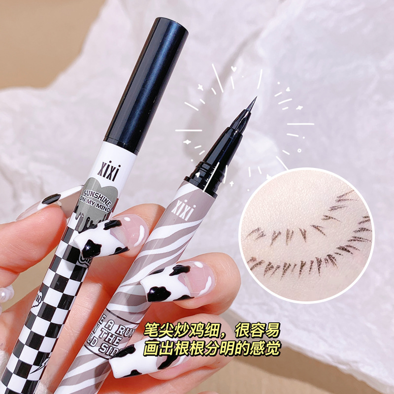 Xixi American Retro Color Eyeliner Waterproof Not Smudge Eye Shadow Pen Outline Shadow Eyelashes Liquid Eyeliner