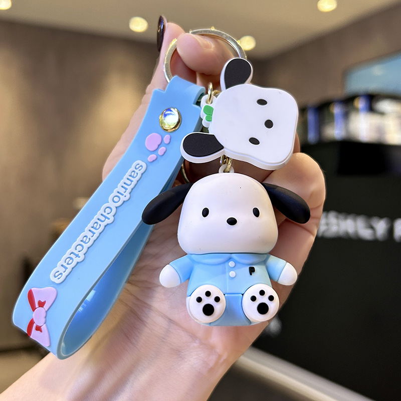 Sanrio Pacha Dog Keychain Clow M Melody Pendant Factory Wholesale Key Chain Key Ring Small Gift