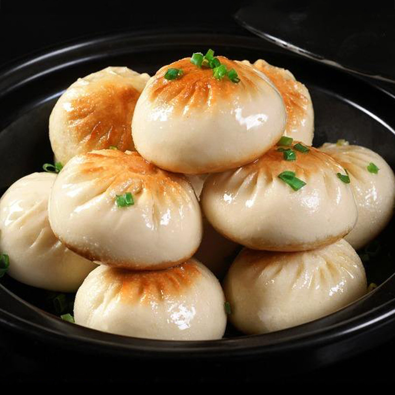 广州酒家利口福香菇生肉煎包 广式点心家庭面点儿童早餐包子批发