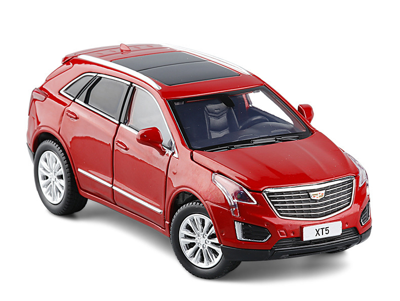 jkm1/32 凯迪拉克xt5合金车模六开门声光转向避震汽车模型玩具