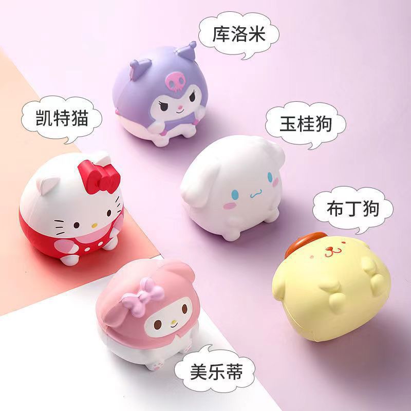 Best-Seller on Douyin Sanrio Stress Relief Squeezing Toy Squishy Toys Decompression Doll Desktop Small Gift