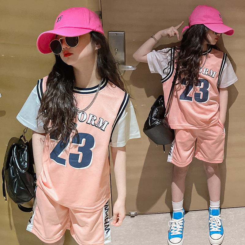 女童篮球服儿童运动套装科比詹姆斯23号球衣女孩训练服女生运动服