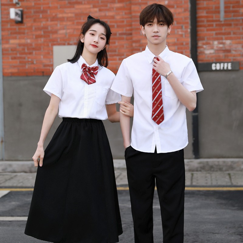 夏季毕业照服装班服学院风高中初中学生合唱团演出服套装诗歌朗诵