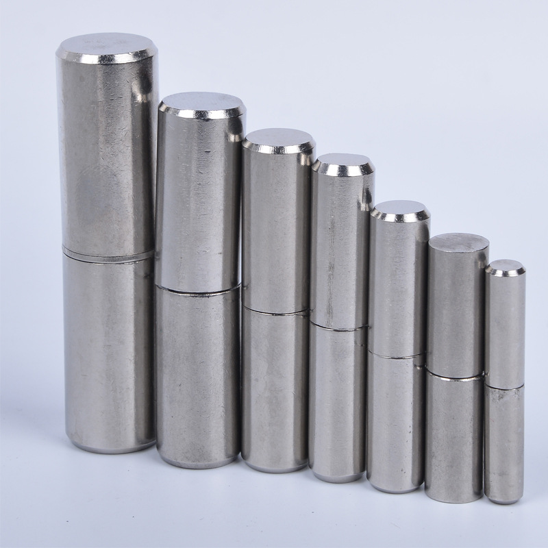 304201不锈钢圆柱铰链焊接圆合页轴承门轴直径6810121620mm