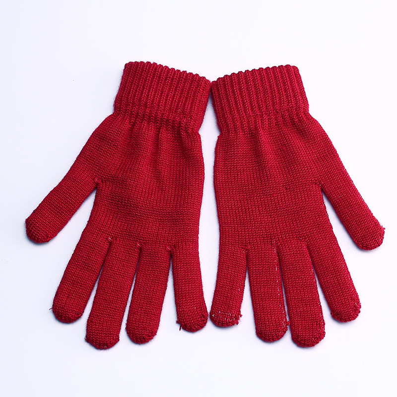 Factory in Stock Wholesale Knitted Gloves for Men and Women Cold Protection in Winter Warm Knitting Wool Gloves Autumn and Winter Cycling Gloves