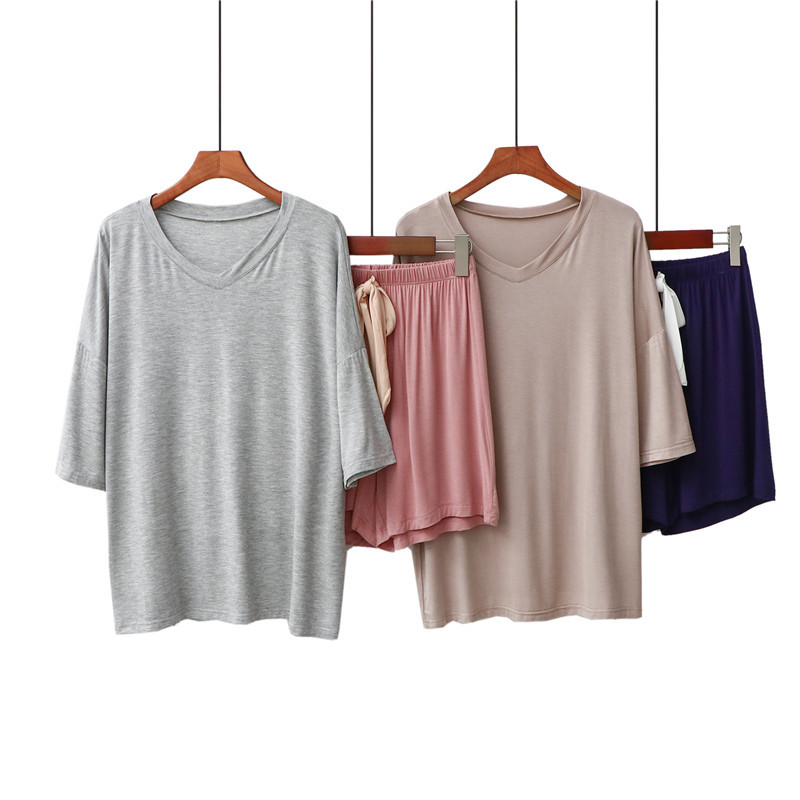 中袖莫代尔套装