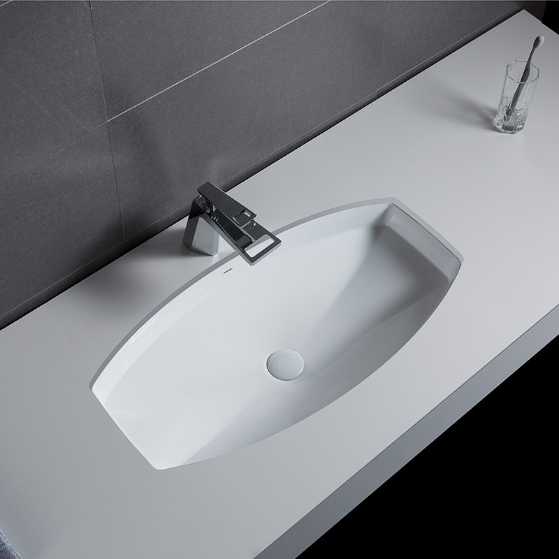 家用陶瓷台下盆半嵌入式个性洗手盆阳台支架洗脸盆卫生间大号台盆