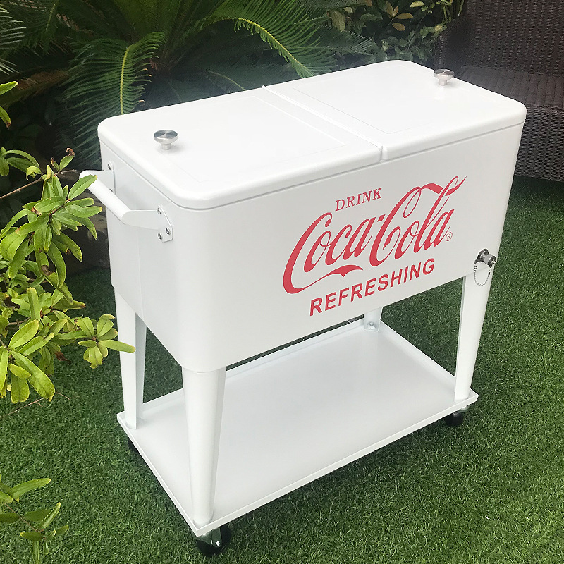 Outdoor Incubator Fish Storage Cooler Box Mini Car Fridge Commercial Stall Ice Bucket Coca-Cola Trolley Camping Trolley