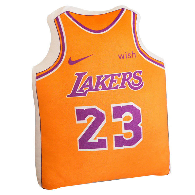 仿真nba篮球明星球队球迷球衣毛绒玩具玩偶家居摆件装饰公仔抱枕