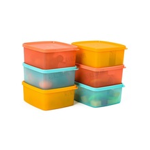 400ML便携水果保鲜盒 冰箱密封冷藏盒 方形零食储藏收纳盒
