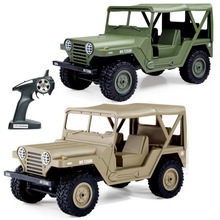 跨境2.4G遥控四驱越野吉普车1:14全比例军事攀爬车模型儿童玩具车
