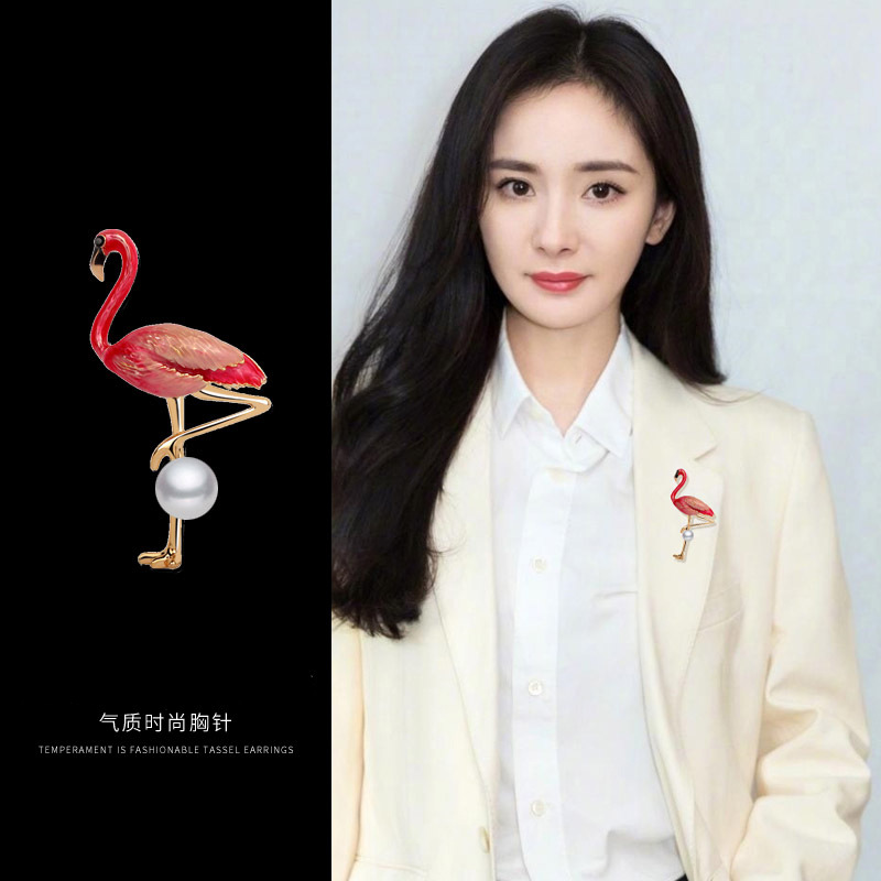 创意个性胸针可爱火烈鸟美搭时尚衣服配饰风衣毛衣装饰品领针批发