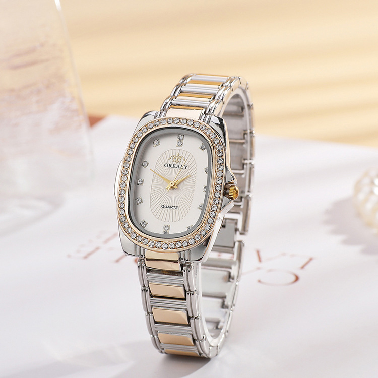 Fashion Diamond Women's Watch Steel Band Trend Quartz Watch European and American Style All-Match Business Watch Factory Direct Sales