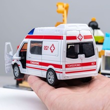 救护车警合金玩具汽模型模儿童声光男孩玩具成品小额代发