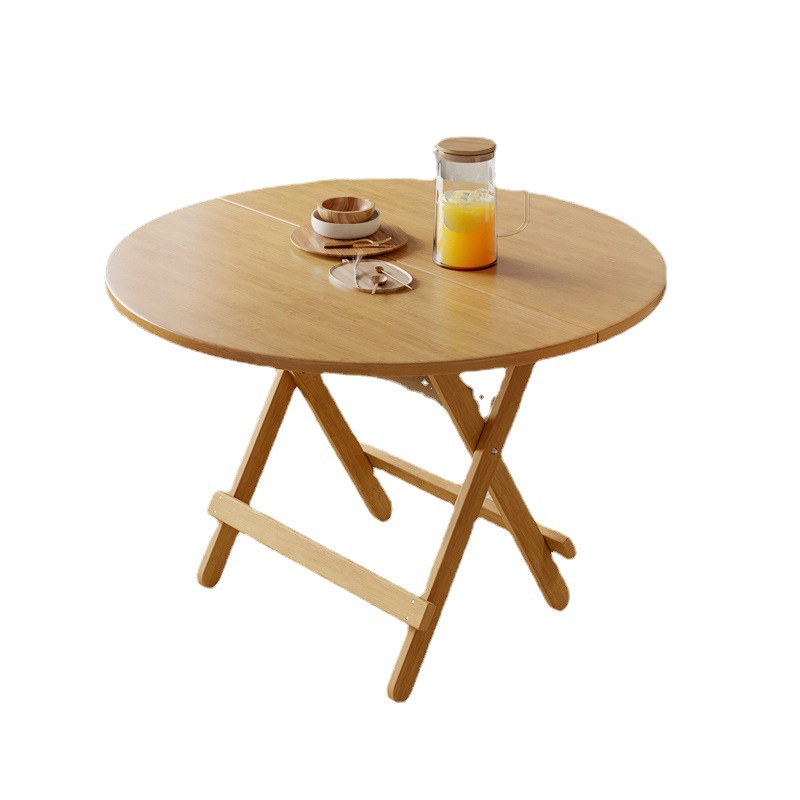 Solid Wood Folding Table round Table Dining Table Household Small Apartment Foldable Dining Table Square Dining Table Small Square Table