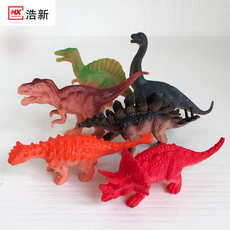 外贸热卖迷你小恐龙玩具软胶6件套男孩女孩识物多款恐龙套装 现货