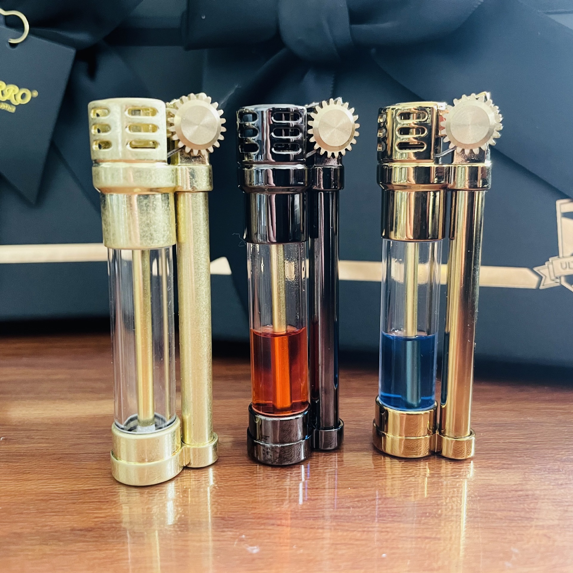 zorro佐罗黄铜煤油防风打火机个性创意透明仓经典煤油机彩色油