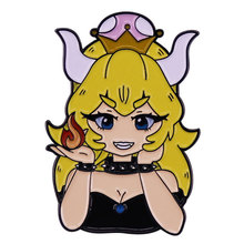 超级马里奥酷霸王公主胸针动漫学生衣服帽子珐琅别针徽章饰品装饰