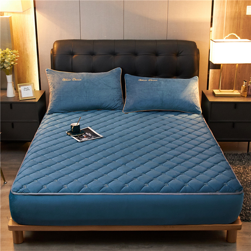 a类超柔水洗全棉床笠单件纯棉防滑固定席梦思床垫保护床套子床罩-报价