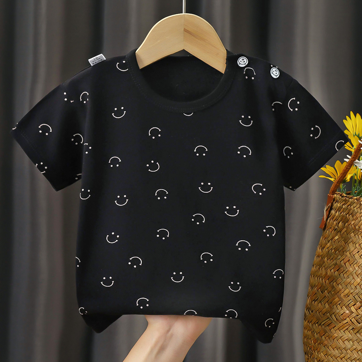 Children's Short-Sleeved T-shirt Cotton Class a Summer New Boys' Baby Girls' Cotton Clothes Korean Style 2024 Children's Clothing