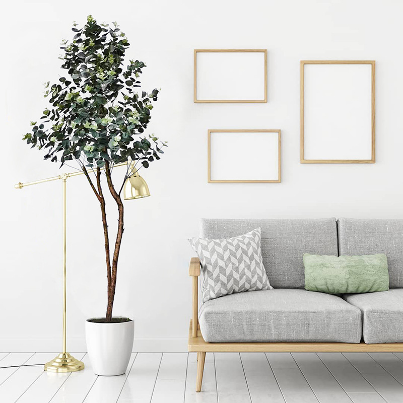 仿真植物大型绿色尤加利家居室内客厅落地摆件假树盆栽北欧风绿植