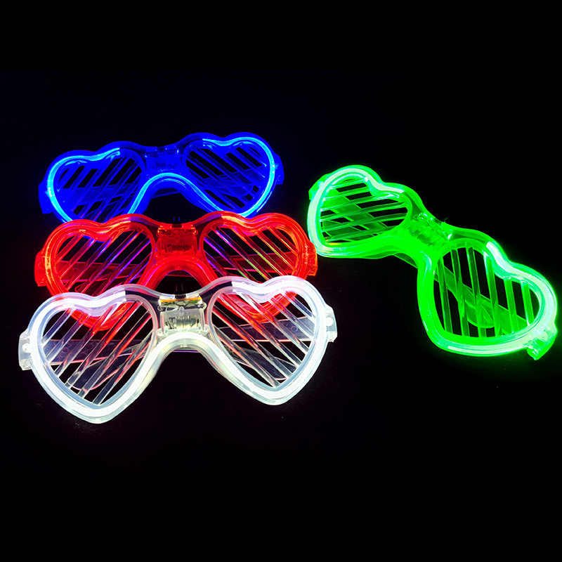 Luminous Glasses Bar Party Concert Props Fluorescent Led Flash Shutter Stall Cheer Toys Wholesale