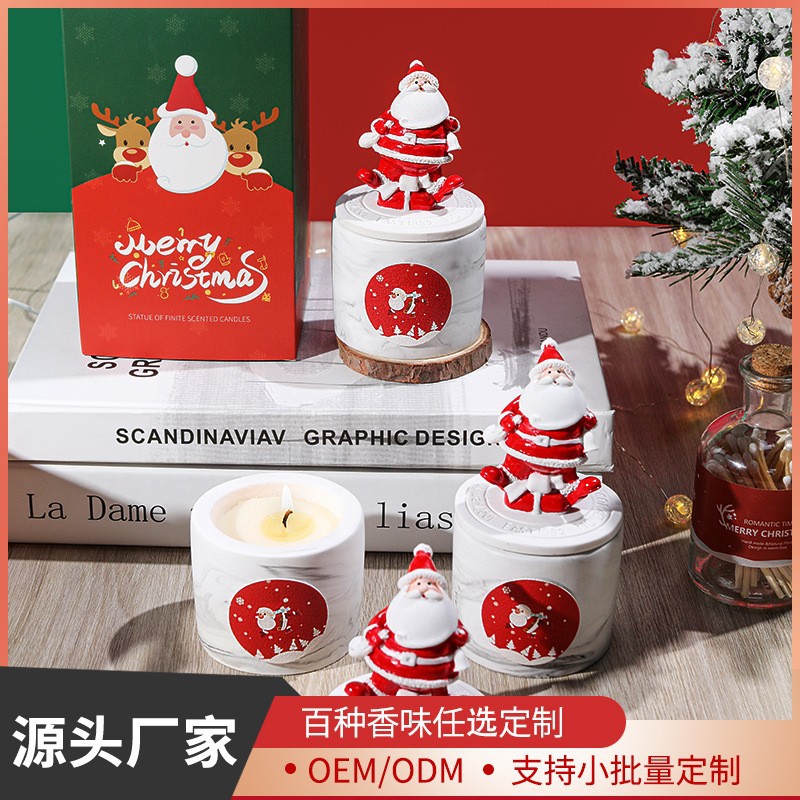 Christmas Gift Aromatherapy Candle Gift Box Christmas Eve Christmas Tree Supplies Set Decoration Hand Gift Wedding Fragrance