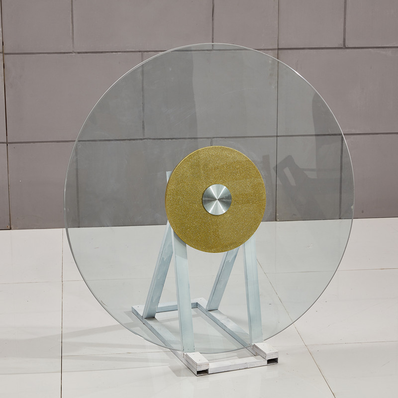 餐桌钢化玻璃转盘酒店圆桌电动玻璃面转盘开孔火锅桌玻璃转盘