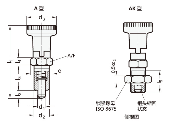 德国原装进口分度定位器 gn 617.1-ni303不锈钢分度销 nnk现货