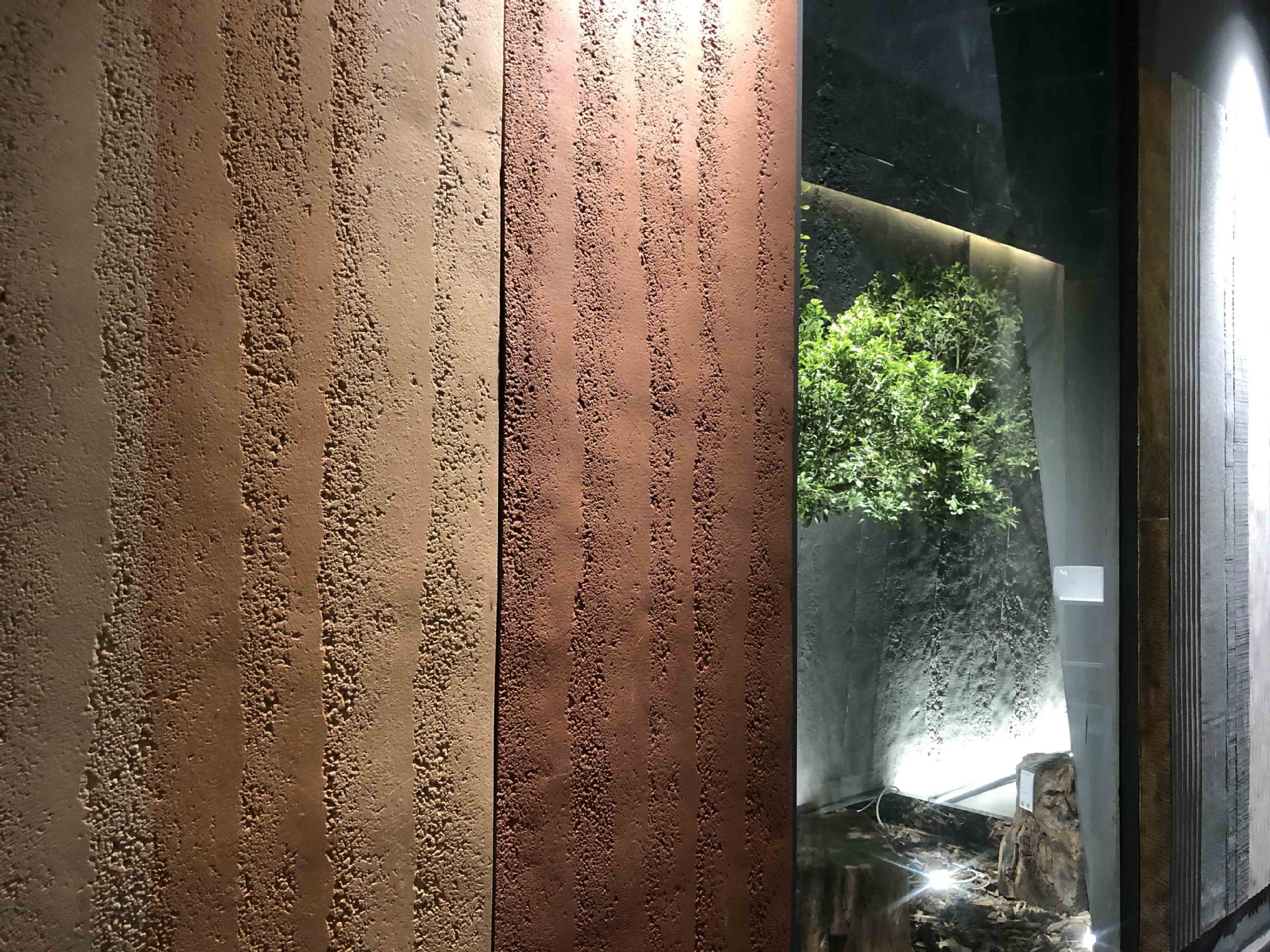 夯土板石皮背景墙耐酸碱软瓷砖大板生态石材