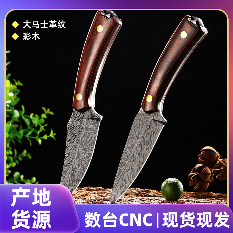 批发大马士革纹切菜刀不锈钢家用切肉刀女士厨房料理水果多用刀